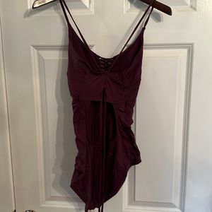 Sunseeker One Piece deep purple Bathing Suit Size 12